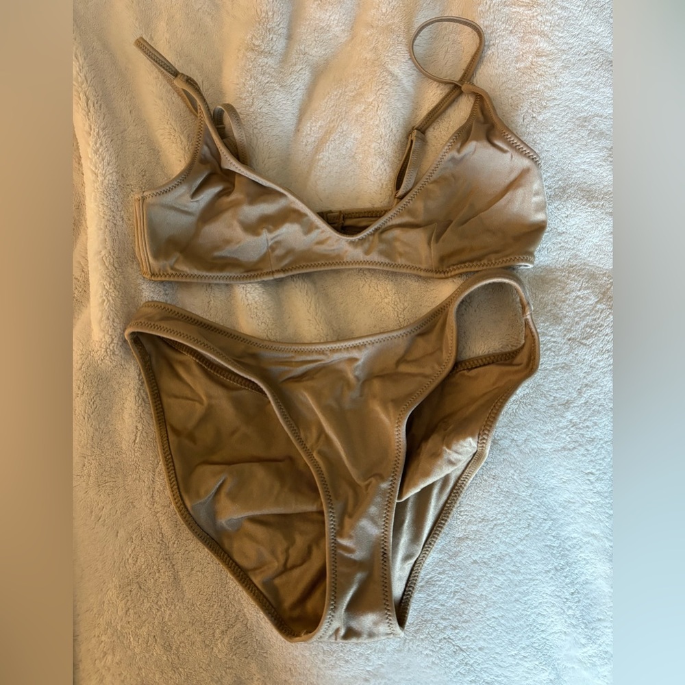 gold triangl swimsuit